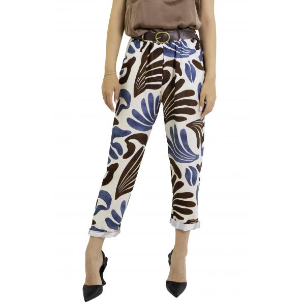 Pantalone fantasia con cinta Thea